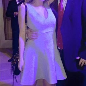 Grey Fit & Flare Dress